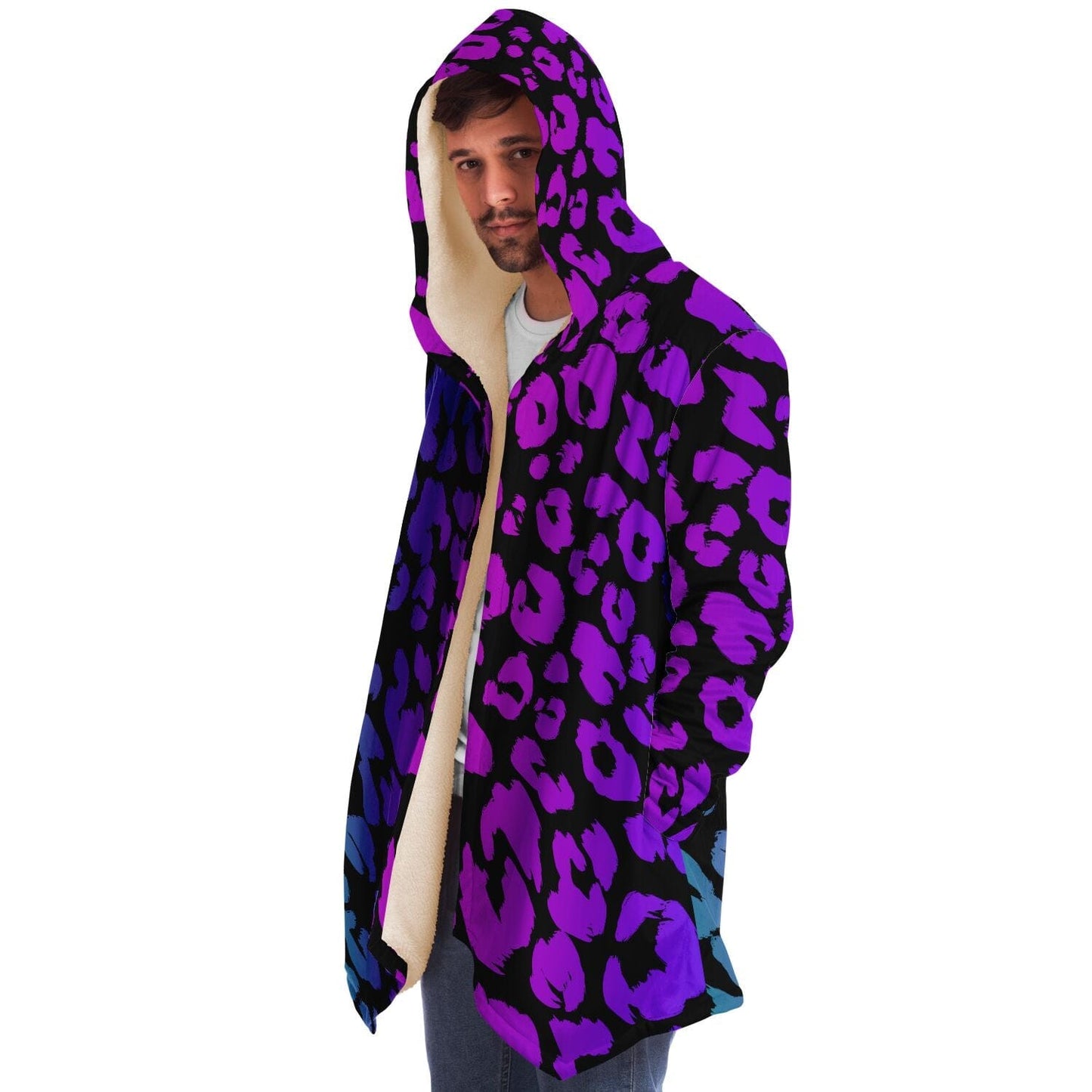 Purple Leopard, Hooded Cloak