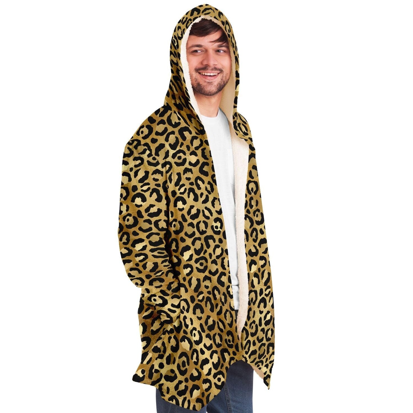 Leopard Gold, Hooded Cloak