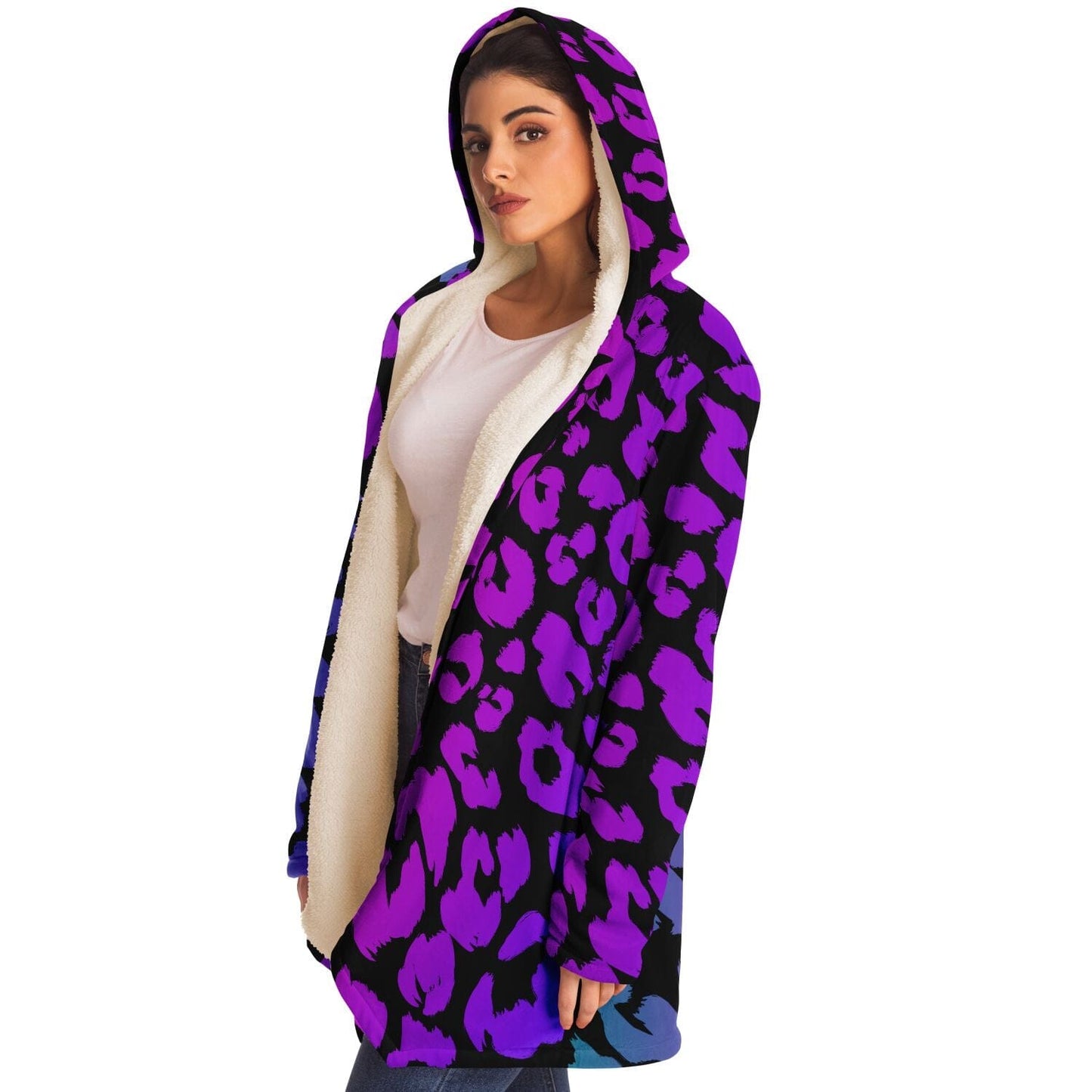 Purple Leopard, Hooded Cloak