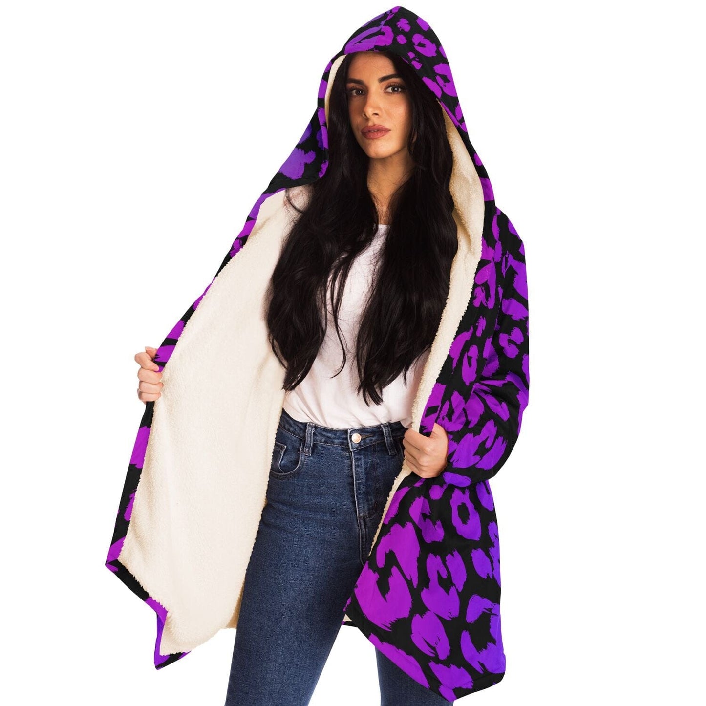 Purple Leopard, Hooded Cloak